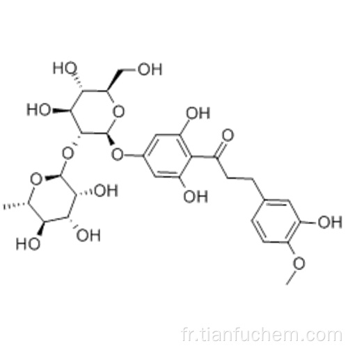 1-propanone, 1- [4 - [[2-0- (6-désoxy-aL-mannopyranosyl) -bD-glucopyranosyl] oxy] -2,6-dihydroxyphényl] -3- (3-hydroxy-4-méthoxyphényl) - CAS 20702-77-6
